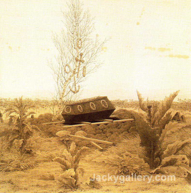 Coffin and Grave by Caspar David Friedrich paintings reproduction